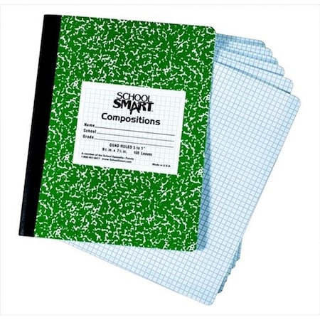 School Smart School Smart 085312 Sewn & Taped Quad Ruled Composition Book - 100 Leaves; 200 Sheets 85312